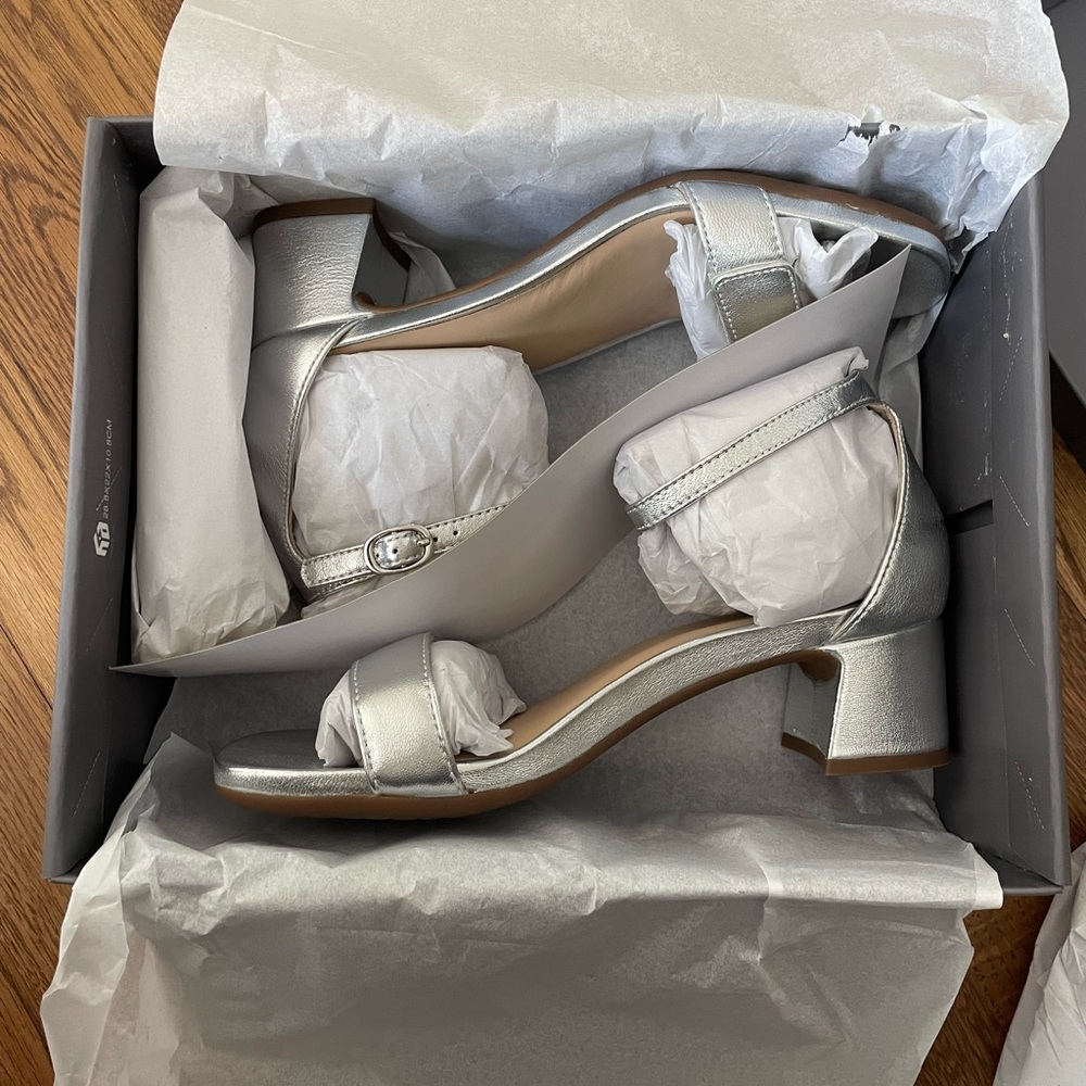Abeo Silver Strappy Heels